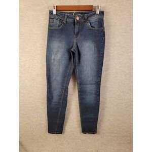 1822 Denim Womens Size 4 Dark Wash Adrianna Ankle Skinny Jeans Comfort -‎ E